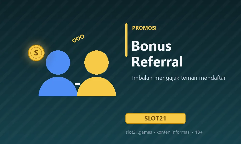 Ilustrasi dua siluet orang saling terhubung garis, simbol program referral